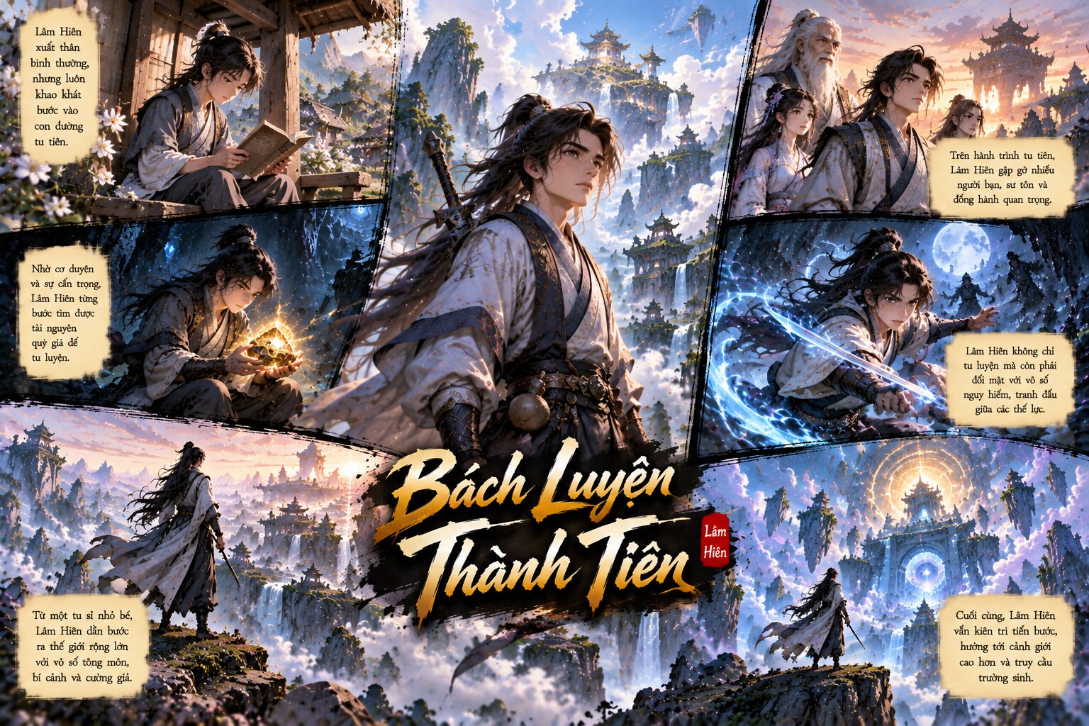 Lâm Hiên kiên trì bước trên con đường tu tiên, vượt qua vô số hiểm nguy và cường địch để từng bước theo đuổi cảnh giới trường sinh