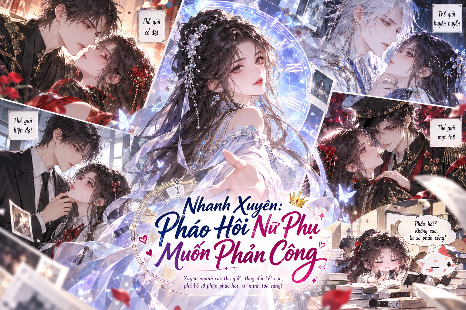 Hành trình nữ chính xuyên qua nhiều thế giới, hóa thân thành nữ phụ và từng bước phản công để thay đổi những kết cục bất công