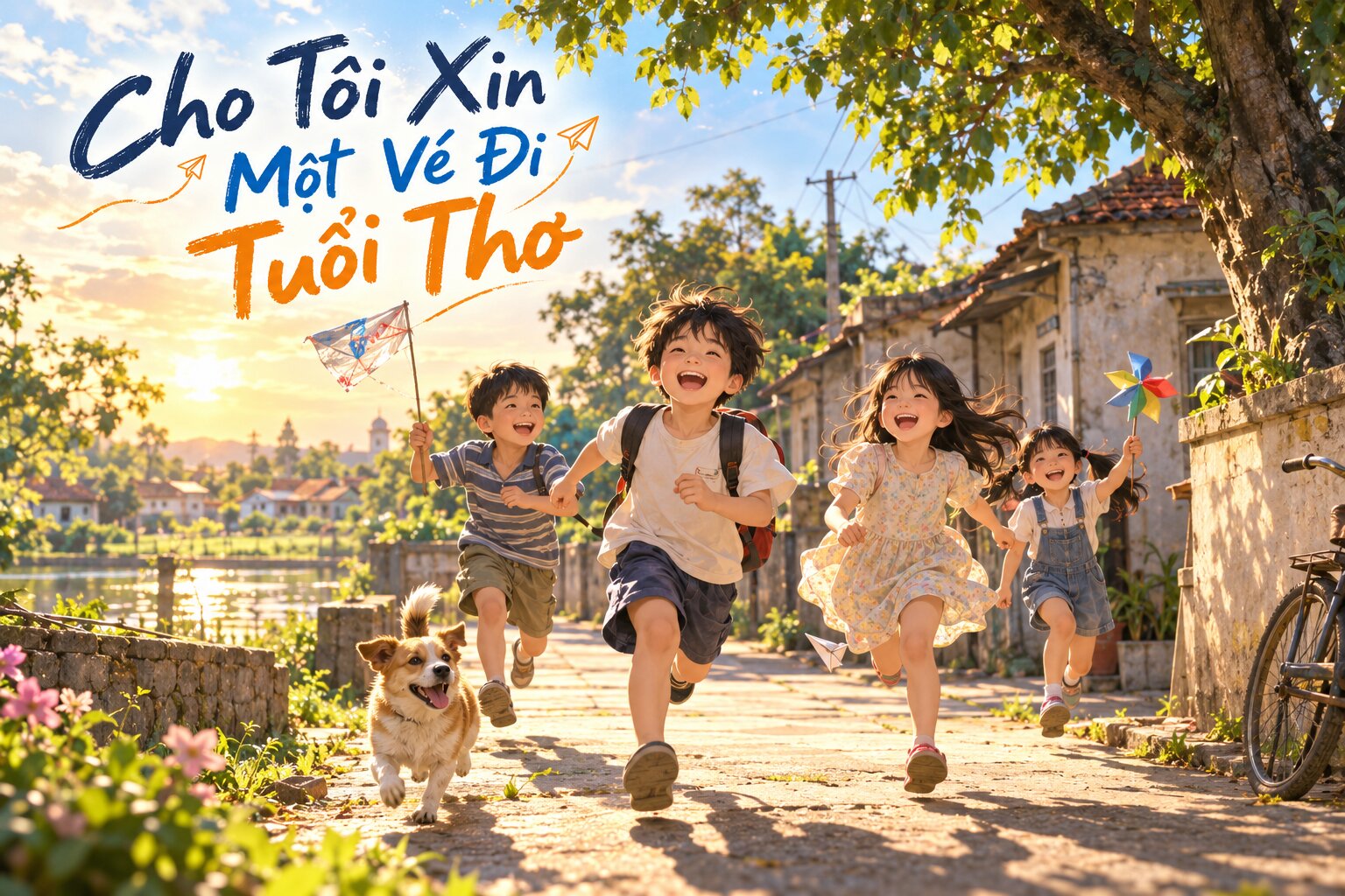 Cho Tôi Xin Một Vé Đi Tuổi Thơ đưa người đọc trở về những ngày thơ bé hồn nhiên qua câu chuyện của cu Mùi và bạn bè