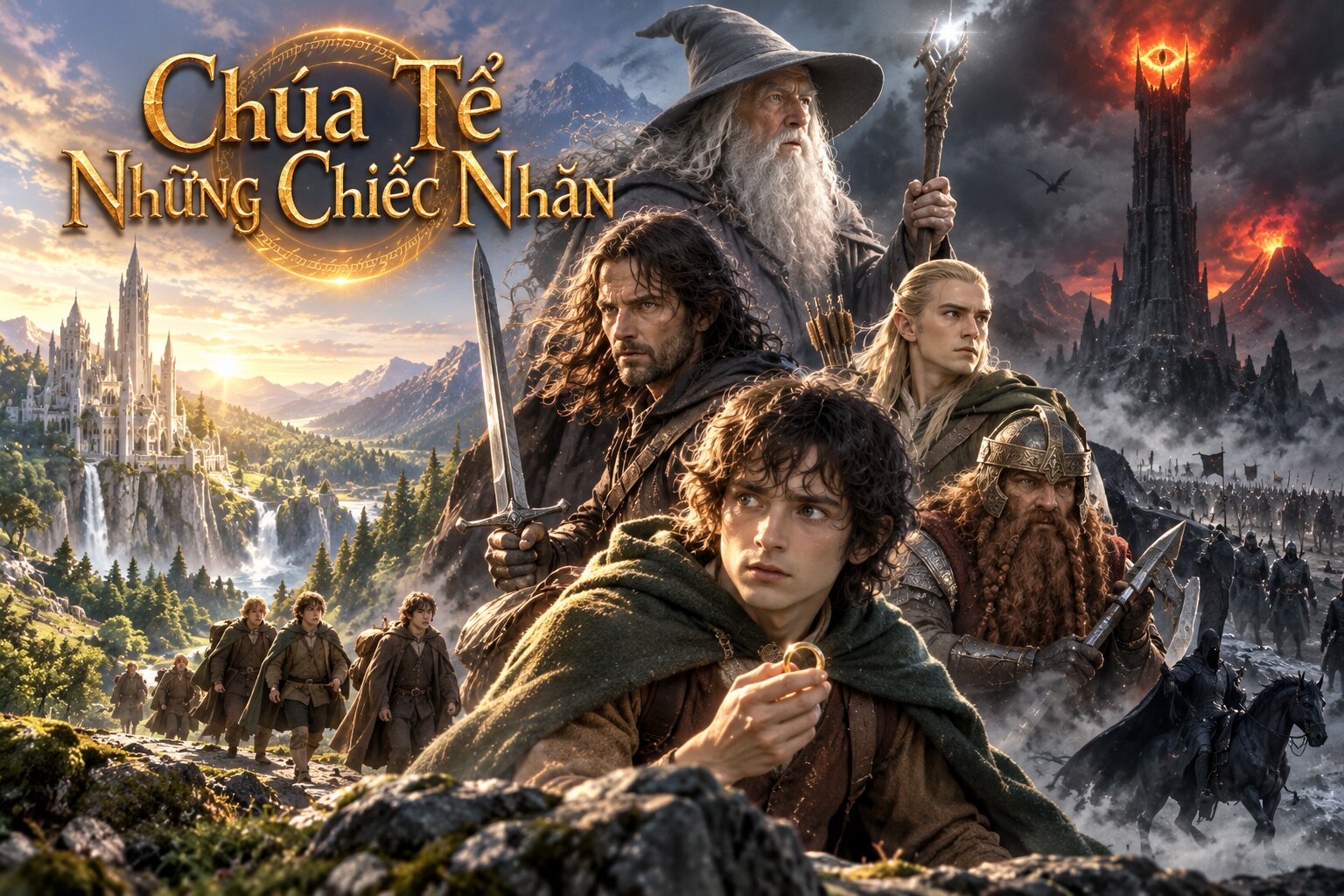 Chúa Tể Những Chiếc Nhẫn kể hành trình bảo vệ Trung Địa, nơi tình bạn, lòng dũng cảm và số phận cùng giao thoa