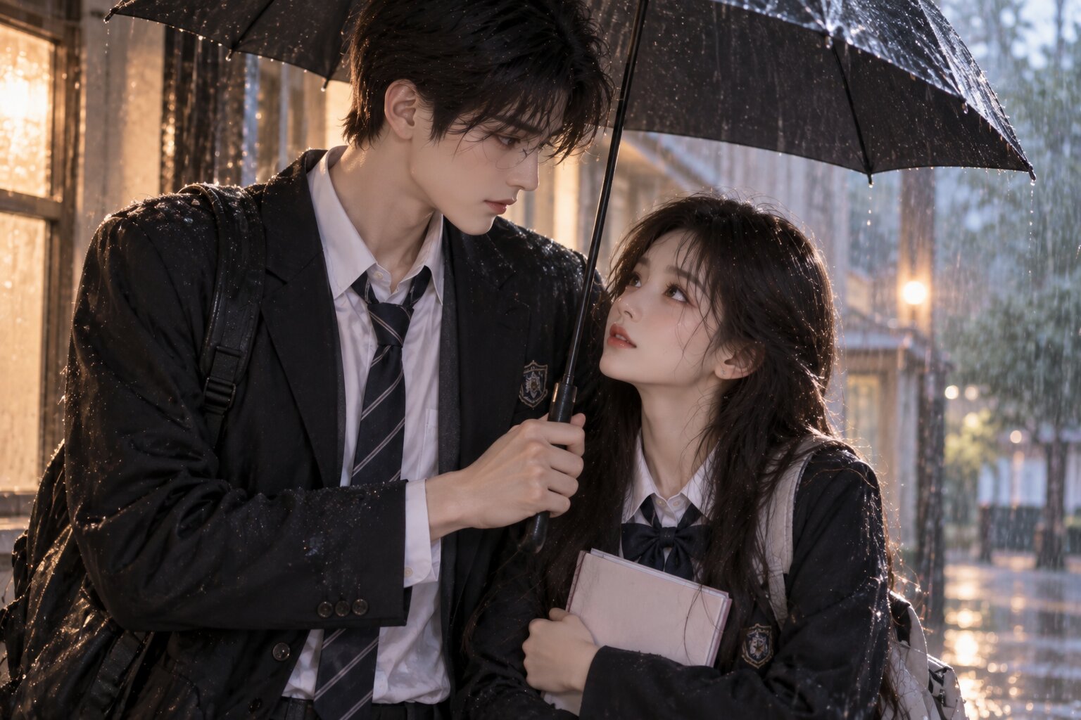 Dưới mái hiên ngày mưa, Trình Tiêu và Chu Thanh Dao dần tìm thấy sự ấm áp mà cả hai luôn mong đợi