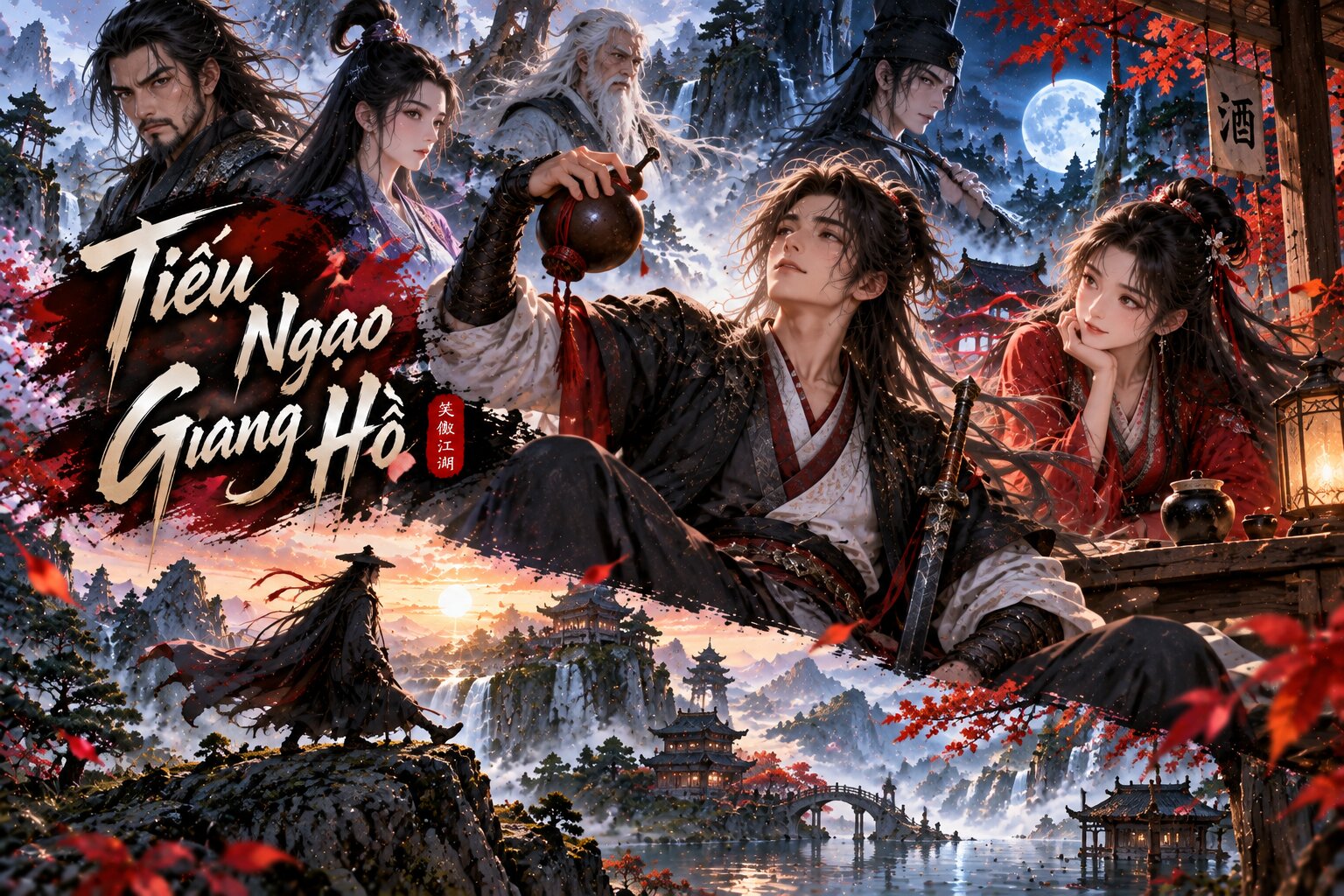 Lệnh Hồ Xung phiêu bạt chốn giang hồ, trải qua ân oán và tranh đấu để theo đuổi tự do, tình yêu cùng nghĩa khí
