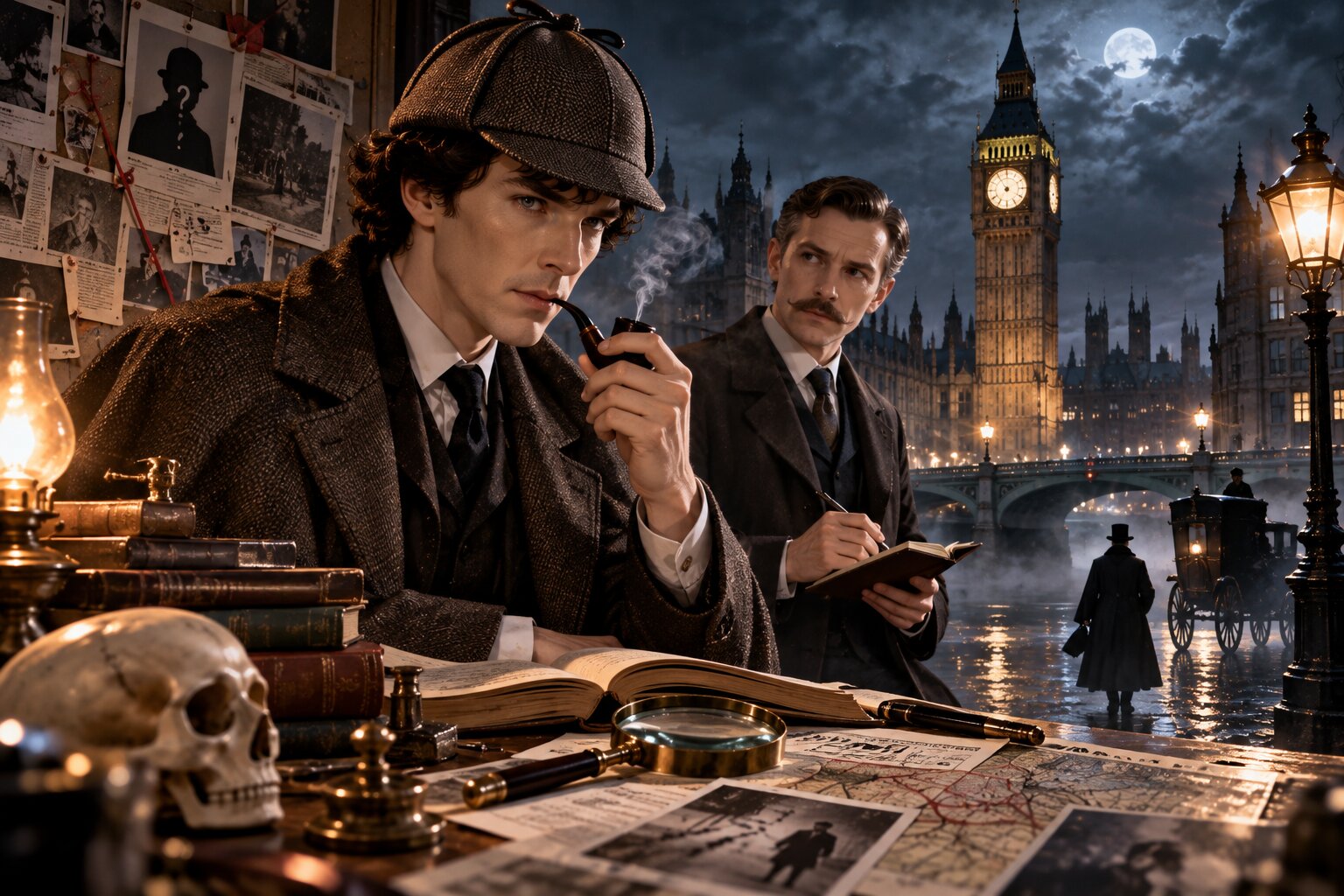 Sherlock Holmes cùng bác sĩ Watson phá giải những vụ án bí ẩn bằng khả năng quan sát, suy luận sắc bén và logic.