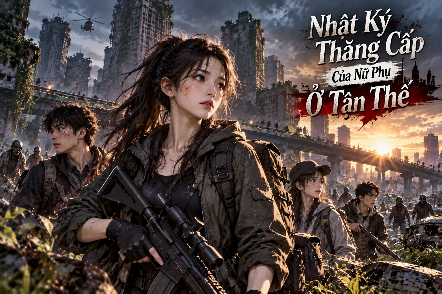 Nhật Ký Thăng Cấp Của Nữ Phụ Ở Tận Thế kể hành trình sinh tồn, trưởng thành và mạnh lên giữa thế giới hỗn loạn