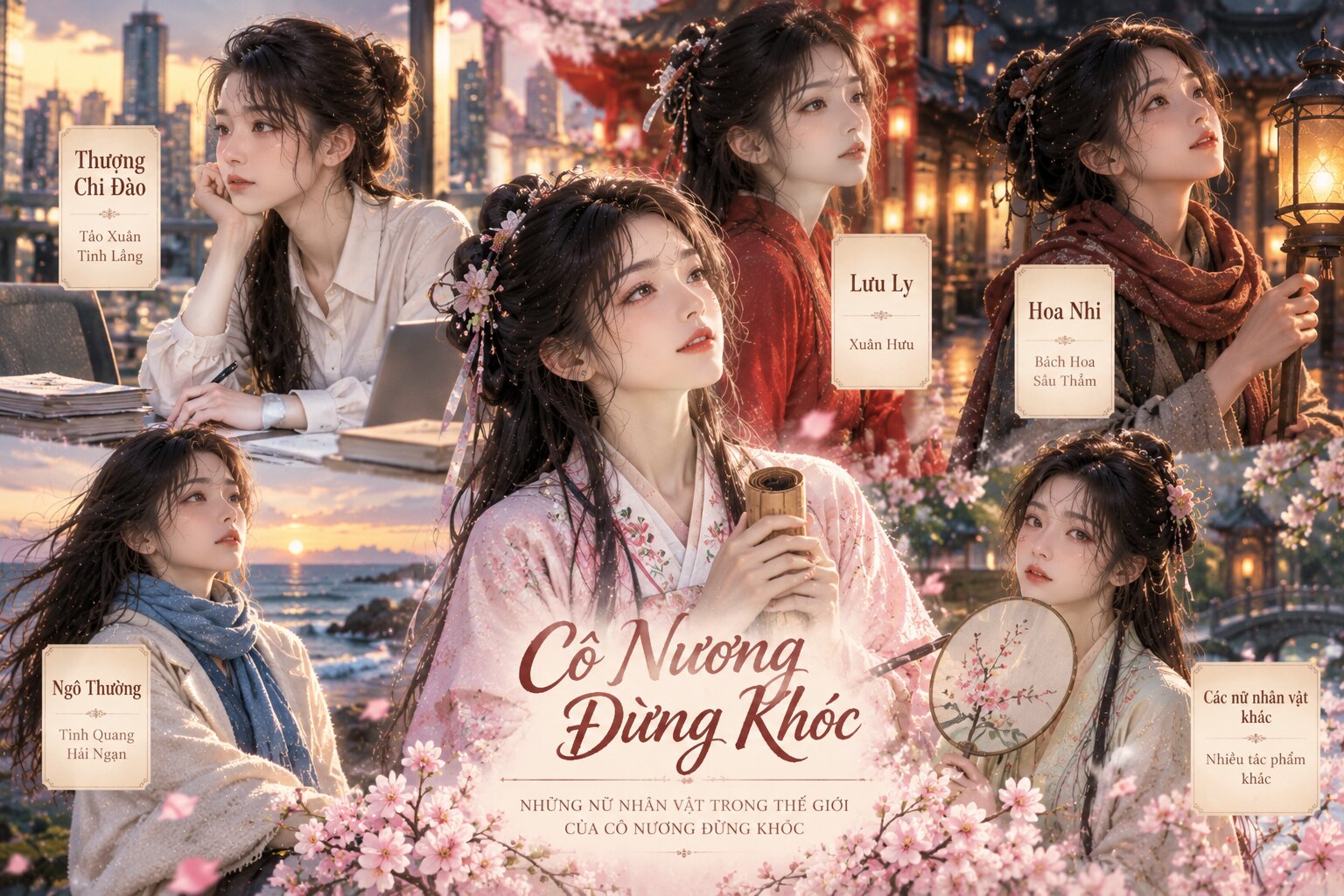 Những nữ nhân vật của Cô Nương Đừng Khóc có hoàn cảnh khác nhau nhưng đều phải học cách lựa chọn tình yêu và cuộc đời của chính mình