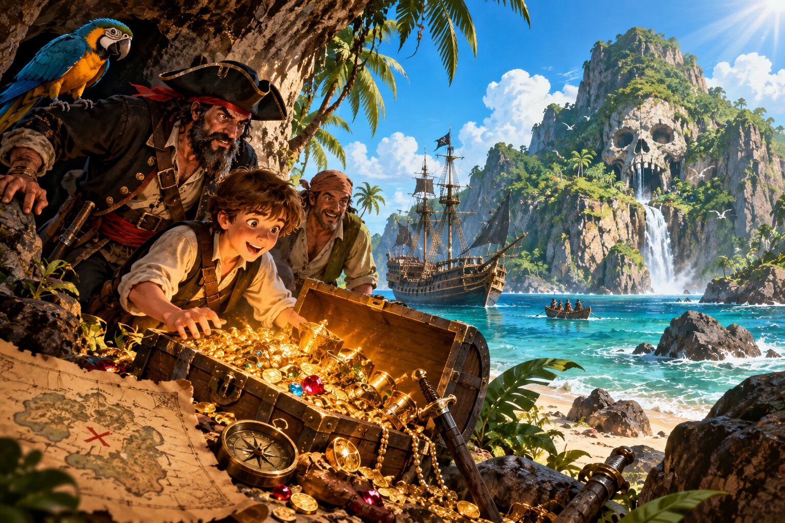 Jim Hawkins lên đường tìm kho báu bí ẩn, bước vào chuyến phiêu lưu trên biển với hải tặc và những hiểm nguy khó lường