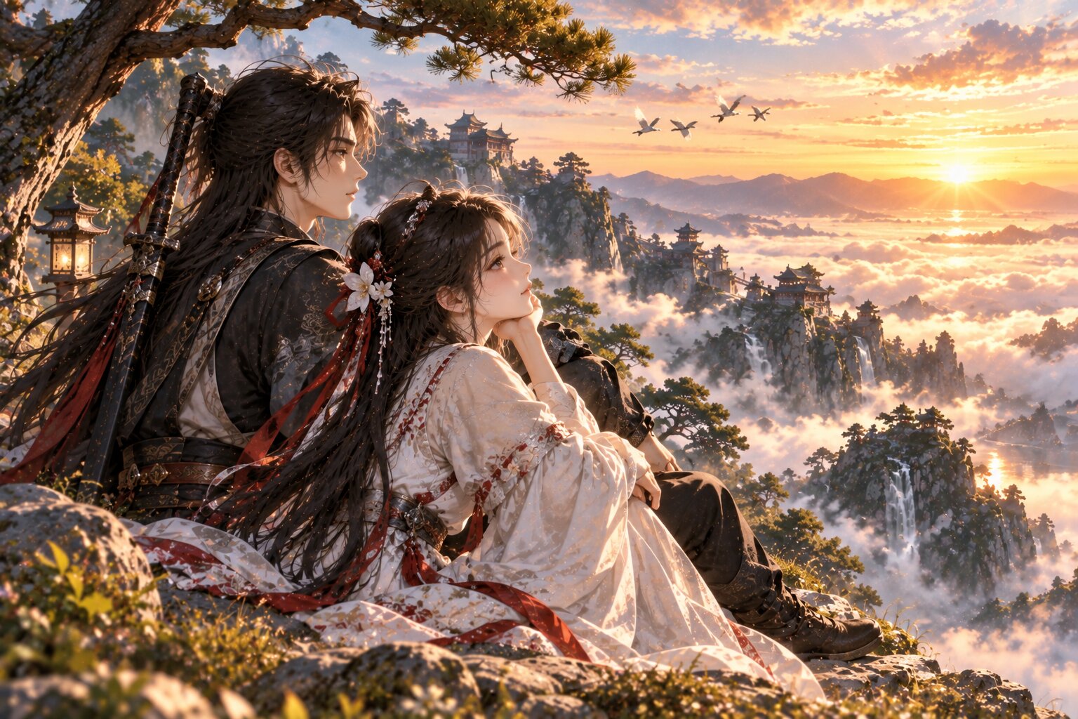 Sau hành trình dài hàng yêu trừ ma, Diệp Thiếu Dương cùng Tiểu Cửu trở về thế giới của mình và ngồi trên đỉnh núi chờ bình minh