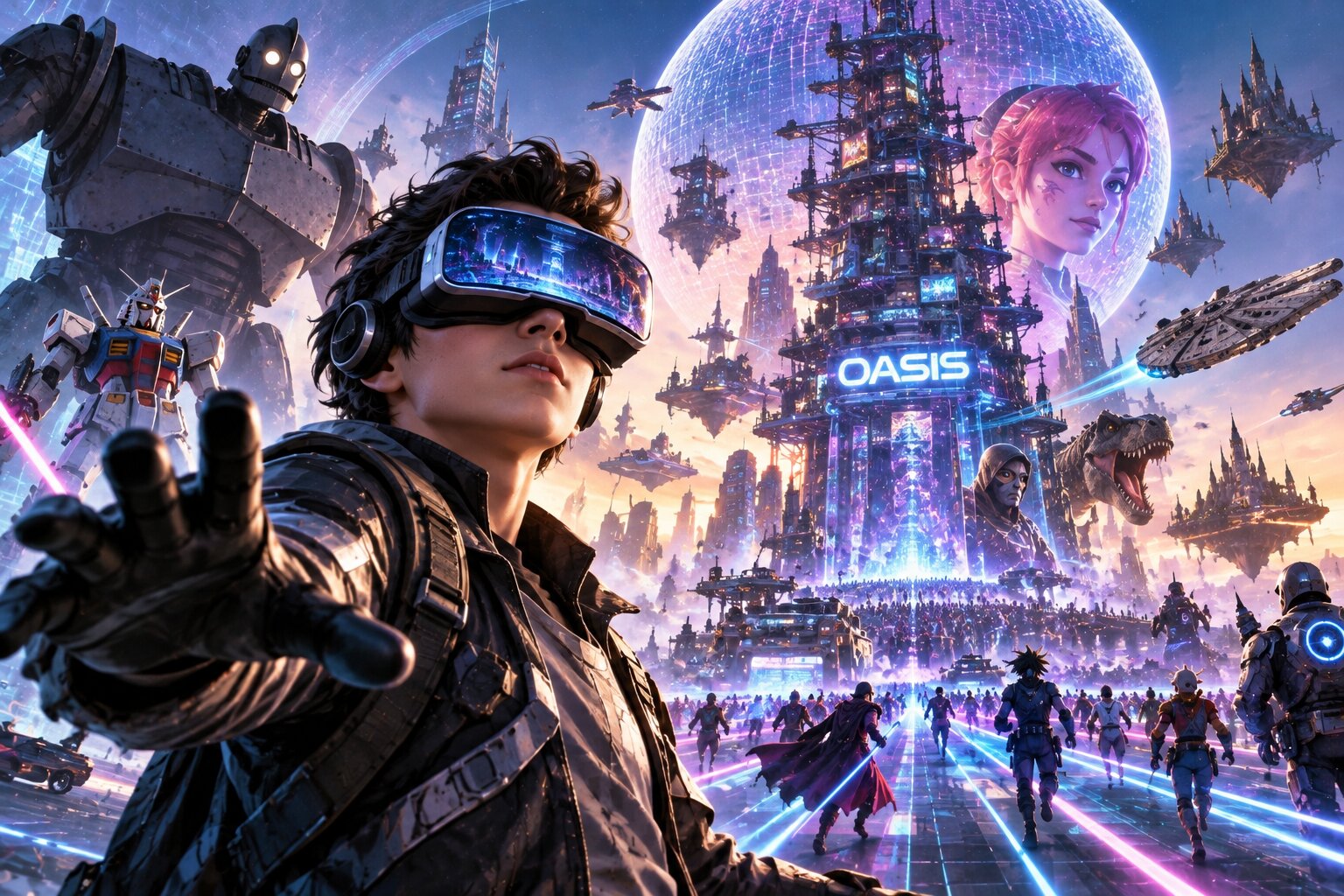 Ready Player One – Đấu Trường Ảo đưa Wade Watts vào OASIS, nơi cuộc săn kho báu ảo có thể thay đổi cả tương lai