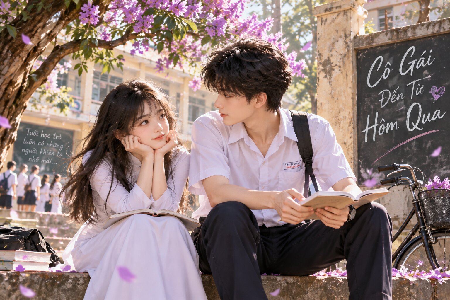 Cô Gái Đến Từ Hôm Qua kể về Thư và Việt An qua những rung động tuổi học trò trong trẻo, ngây ngô và đáng nhớ