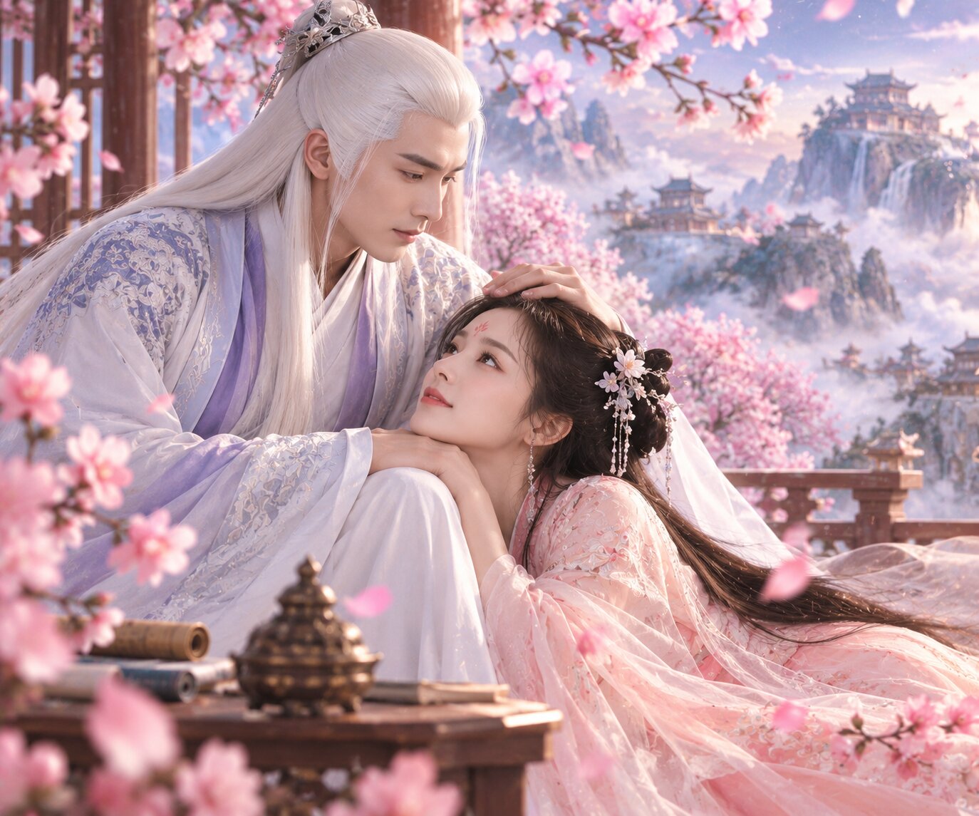Phượng Cửu và Đông Hoa Đế Quân trải qua nhiều duyên phận và thử thách, viết nên chuyện tình sâu sắc giữa thế giới thần tiên