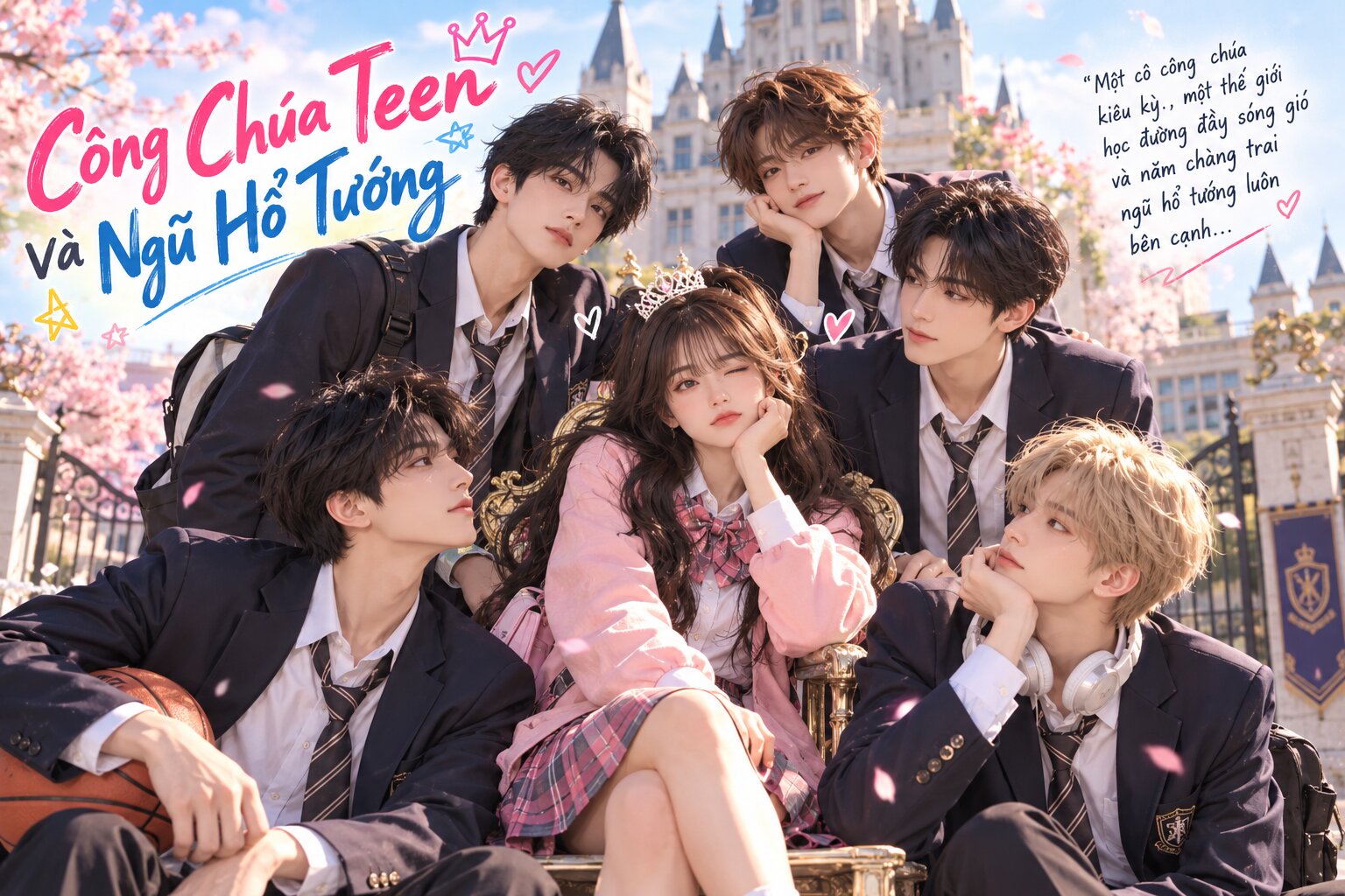 Công Chúa Teen Và Ngũ Hổ Tướng mang màu sắc học đường trẻ trung với tình bạn, tình yêu và nhiều tình huống thú vị