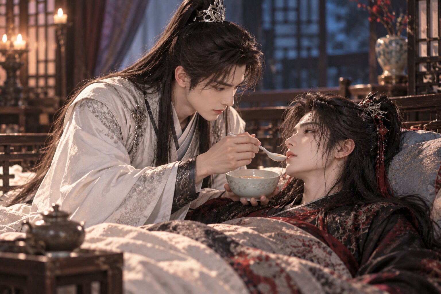 Từ một người từng muốn giết Quân Thư Ảnh, Sở Phi Dương bắt đầu ở bên chăm sóc y và đứa trẻ chưa chào đời