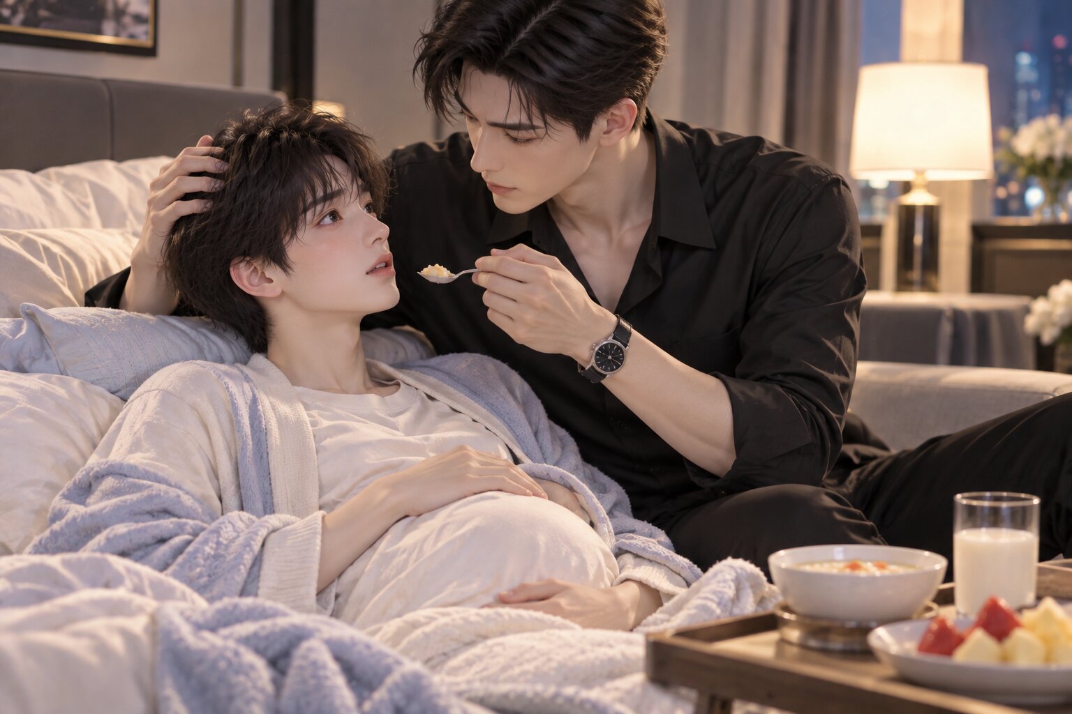 Trong thời gian An Vô Dạng dưỡng thai, Hoắc Vân Xuyên từ người đàn ông lạnh lùng dần trở thành một người chồng cực kỳ dịu dàng và chiều chuộng